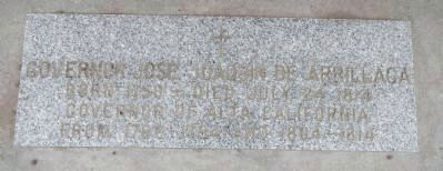 Jose Joaquin de Arrillaga Grave Inscription image. Click for full size.