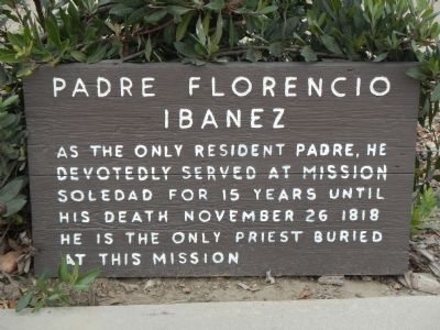 Padre Florencio Ibanez Marker. Click for full size. Padre Florencio Ibanez Marker image. Click for full size.