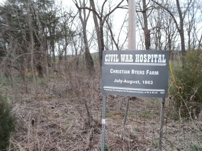 Civil War Hospital Marker. Click for full size. Civil War Hospital Marker image. Click for full size.