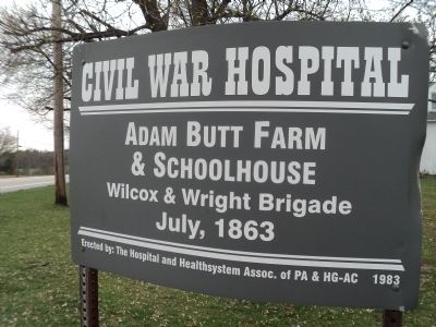 Adam Butt Farm & Schoolhouse Marker image. Click for full size.