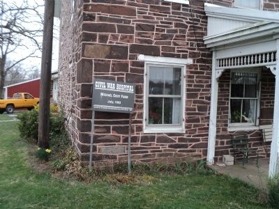 Civil War Hospital Marker. Click for full size. Civil War Hospital Marker image. Click for full size.