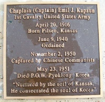 Chaplain (Captain) Emil J. Kapaun Marker image. Click for full size.