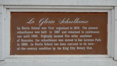 La Gloria Schoolhouse Marker image. Click for full size.