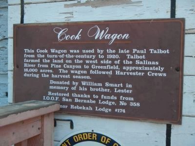 Cook Wagon and Marker image. Click for full size.