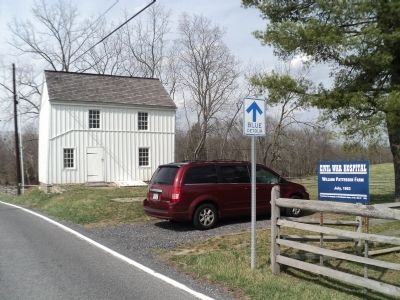 Civil War Hospital Marker. Click for full size. Civil War Hospital Marker image. Click for full size.