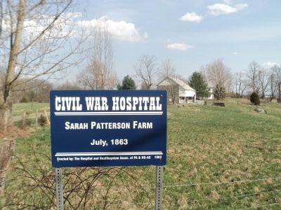 Civil War Hospital Marker. Click for full size. Civil War Hospital Marker image. Click for full size.
