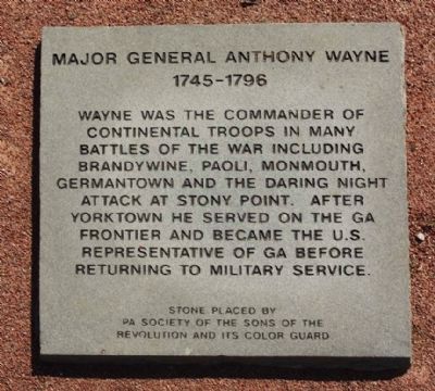 Major General Anthony Wayne Marker image. Click for full size.