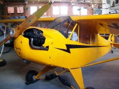 Piper Cub Inside Hangar No. 1. Click for full size. Piper Cub Inside Hangar No. 1 image. Click for full size.