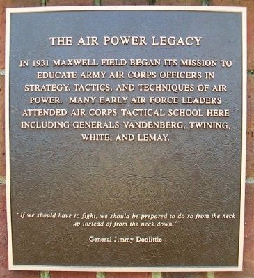 The Air Power Legacy Marker. Click for full size. The Air Power Legacy Marker image. Click for full size.