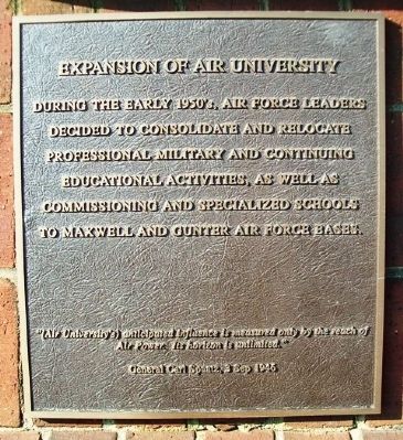 Expansion of Air University Marker. Click for full size. Expansion of Air University Marker image. Click for full size.