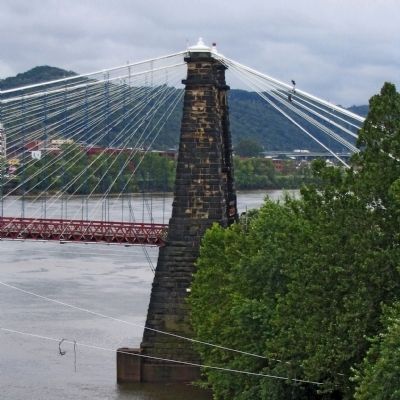 Wheeling Suspension Bridge image. Click for full size.