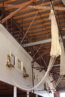 Era parachutes on display Inside Hangar No. 1. Click for full size. Era parachutes on display Inside Hangar No. 1 image. Click for full size.