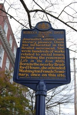 Rebecca Harding Davis Marker. Click for full size. Rebecca Harding Davis Marker image. Click for full size.