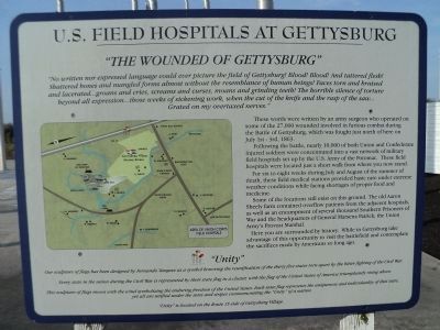 U.S. Field Hospitals at Gettysburg Marker. Click for full size. U.S. Field Hospitals at Gettysburg Marker image. Click for full size.