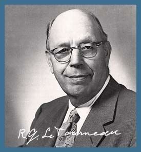 R.G. LeTourneau<br>November 30, 1888 – June 1, 1969. Click for full size. R.G. LeTourneau<br>November 30, 1888 – June 1, 1969 image. Click for full size.