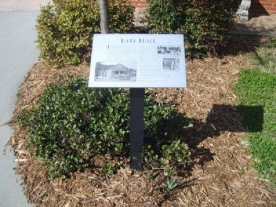Earl Hall Marker. Click for full size. Earl Hall Marker image. Click for full size.