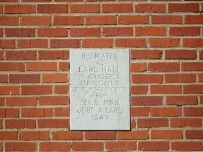 Earl Hall Cornerstone. Click for full size. Earl Hall Cornerstone image. Click for full size.