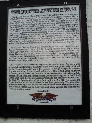 The Coster Avenue Mural Marker image. Click for full size.