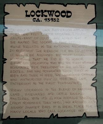 Lockwood Marker image. Click for full size.