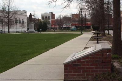 Original Augusta Common - 1736 Marker along the promenade, northwest corner of the Common. Click for full size. Original Augusta Common - 1736 Marker along the promenade, northwest corner of the Common image. Click for full size.