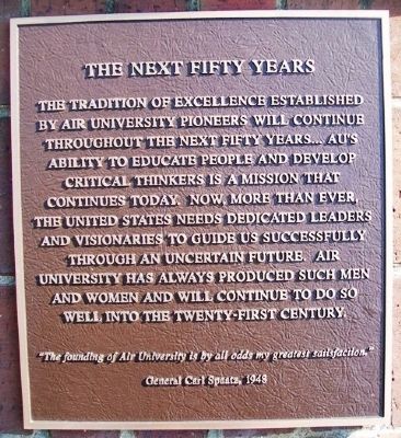 The Next Fifty Years Marker. Click for full size. The Next Fifty Years Marker image. Click for full size.
