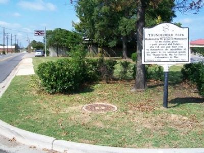 Former location of the Thunderbird Park Marker. image. Click for full size.