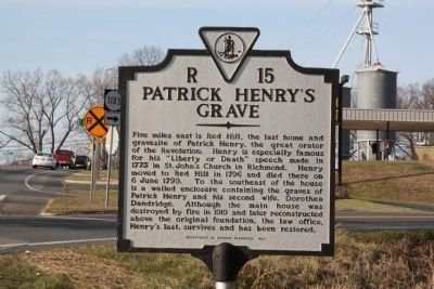 Patrick Henry’s Grave Marker image. Click for full size.