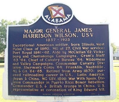 Major General James Harrison Wilson, USV Marker (Side A) image. Click for full size.