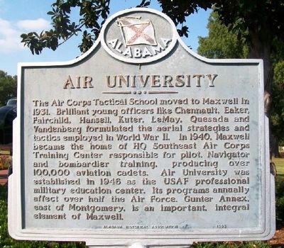 Air University Marker (Side A) image. Click for full size.