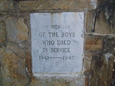 Toccoa Falls College World War II Memorial Marker image. Click for full size.