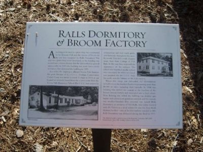 Ralls Dormitory & Broom Factory Marker. Click for full size. Ralls Dormitory & Broom Factory Marker image. Click for full size.
