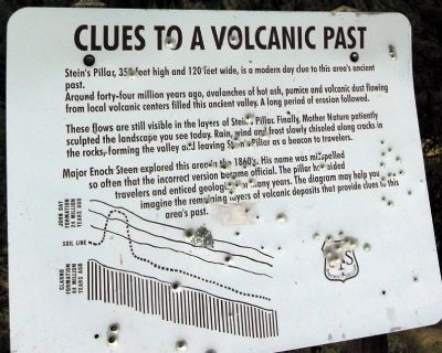 Clues to a Volcanic Past Marker. Click for full size. Clues to a Volcanic Past Marker image. Click for full size.