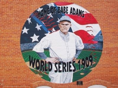 Home of Babe Adams Mural image. Click for full size.