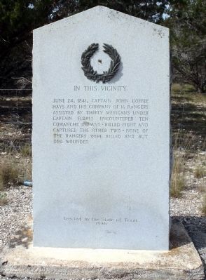 Captain John Coffee Hays Marker. Click for full size. Captain John Coffee Hays Marker image. Click for full size.