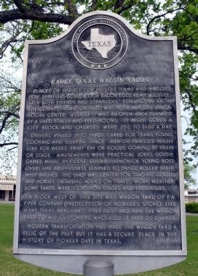 Early Texas Wagon Yards Marker image. Click for full size.
