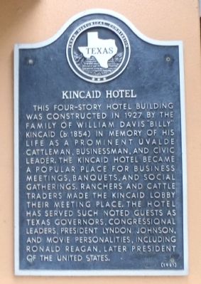 Kincaid Hotel Marker image. Click for full size.