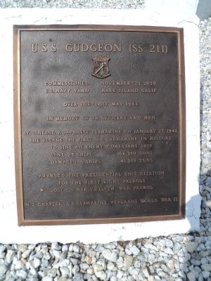 USS Gudgeon (SS-211) Marker image. Click for full size.