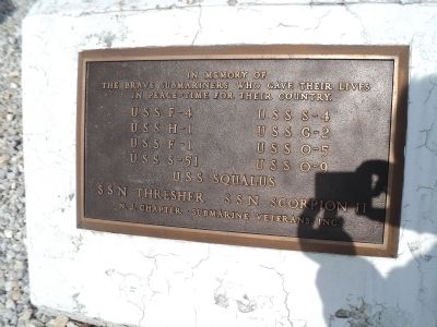 Submariners Memorial Marker. Click for full size. Submariners Memorial Marker image. Click for full size.
