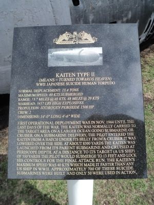 Kaiten Type II Marker. Click for full size. Kaiten Type II Marker image. Click for full size.