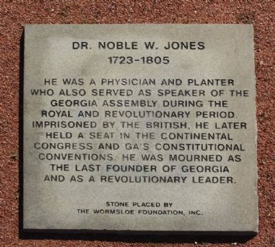 Dr. Noble Jones Marker. Click for full size. Dr. Noble Jones Marker image. Click for full size.