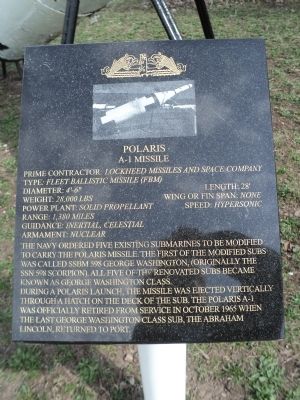 Polaris A-1 Missle Marker. Click for full size. Polaris A-1 Missle Marker image. Click for full size.
