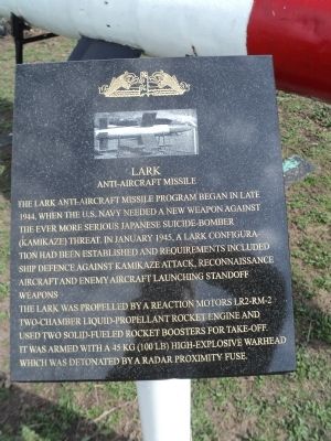 Lark Anti-aircraft Missile Marker. Click for full size. Lark Anti-aircraft Missile Marker image. Click for full size.