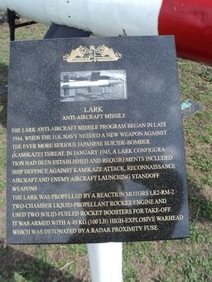 Lark Anti-aircraft Missile Marker image. Click for full size.