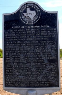 Battle of the Arroyo Hondo Marker image. Click for full size.
