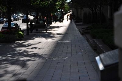 Front Street Marker as seen facing west on Main image. Click for full size.