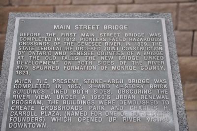 Main Street Bridge Marker. Click for full size. Main Street Bridge Marker image. Click for full size.
