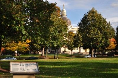 Historic Canandaigua Public Square Marker as seen facing North image. Click for full size.