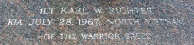 1Lt Karl W. Richter Marker image. Click for full size.