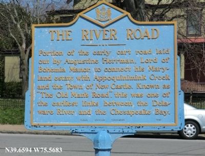 The River Road Marker. Click for full size. The River Road Marker image. Click for full size.