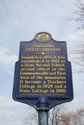 Edinboro State College Marker image. Click for full size.